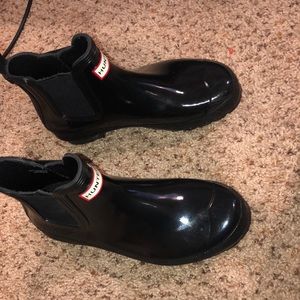 Shiny black HUNTER BOOTs great condition